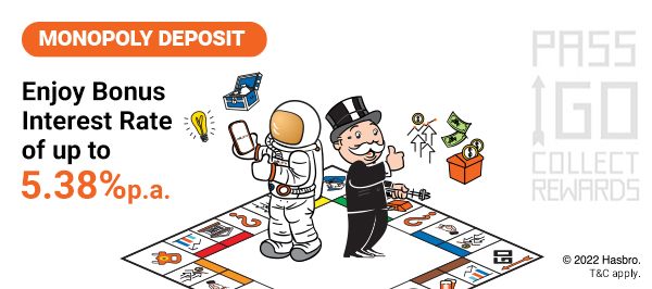 Deposit eligible new funds and register for MONOPOLY Deposit via inMotion